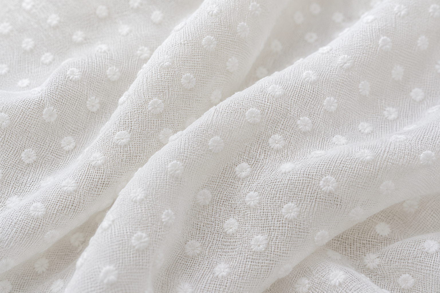 Tul poliester plumeti blanco — imagen 1