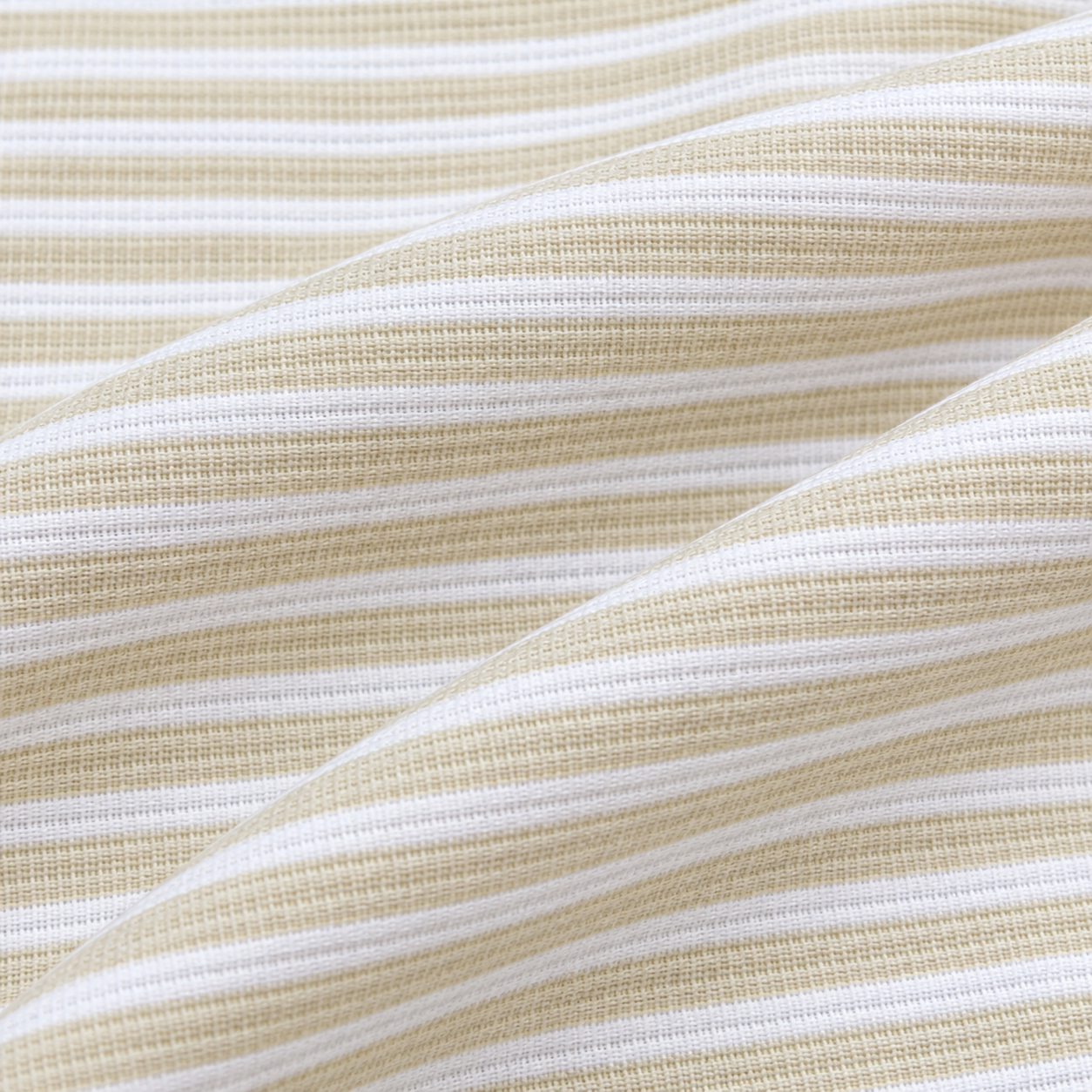 Tela Pique estampada algodón 100% rayas beige/blanco