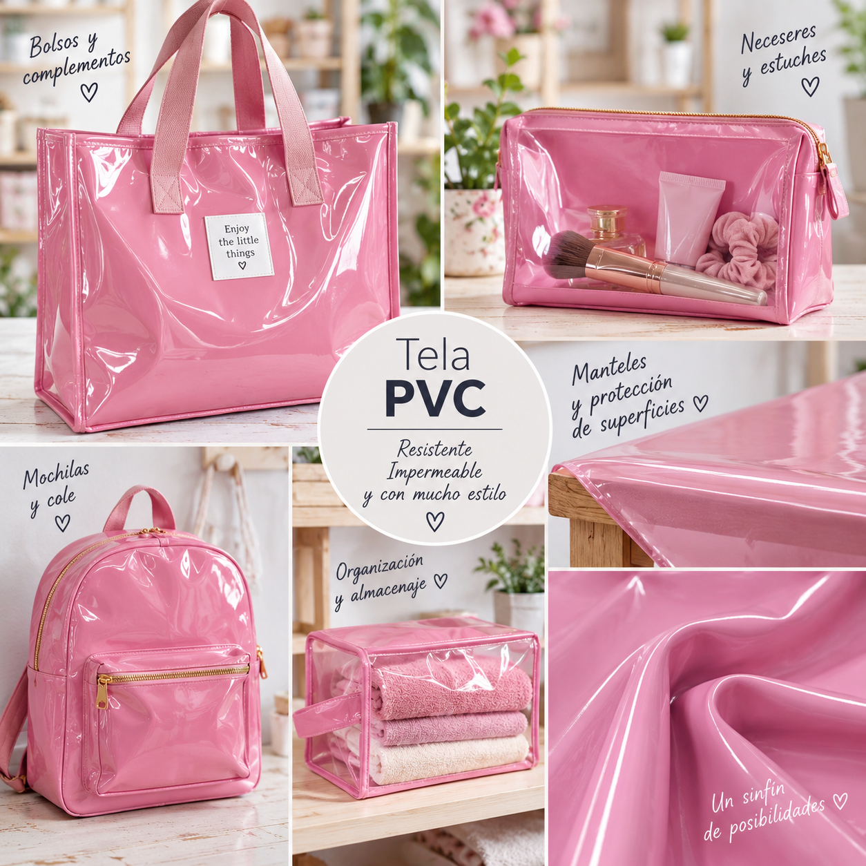 Tela PVC translucida fucsia — imagen 2