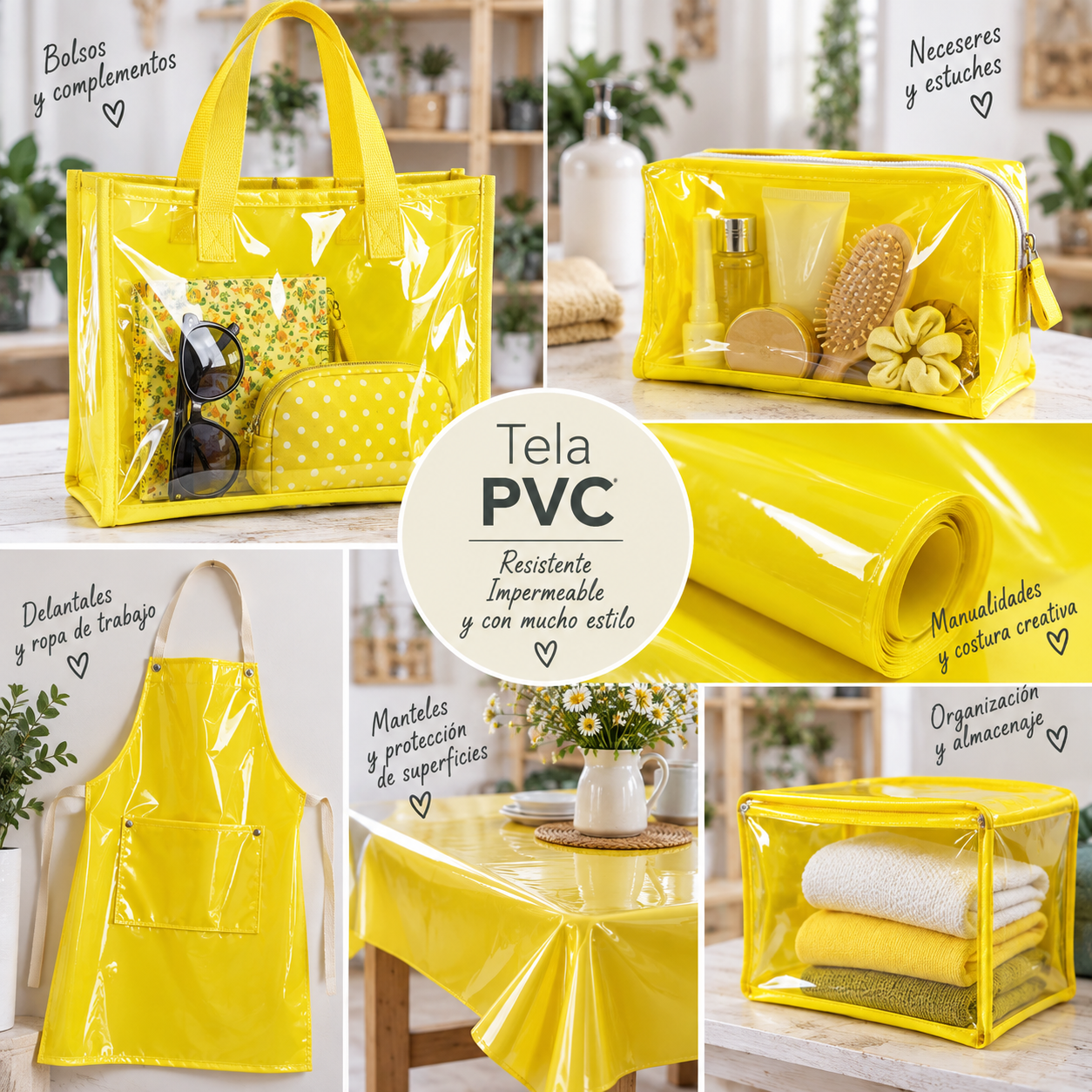 Tela PVC translucida  limon neon — imagen 2