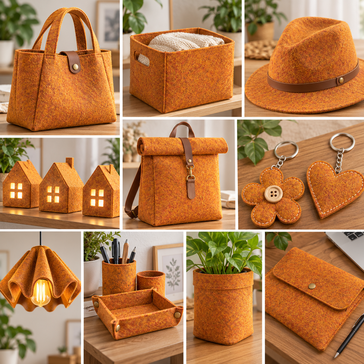 Fieltro Lana Termoformable Autumn | Kuki Fabrics. Una unidad= 50x50 cms — imagen 2