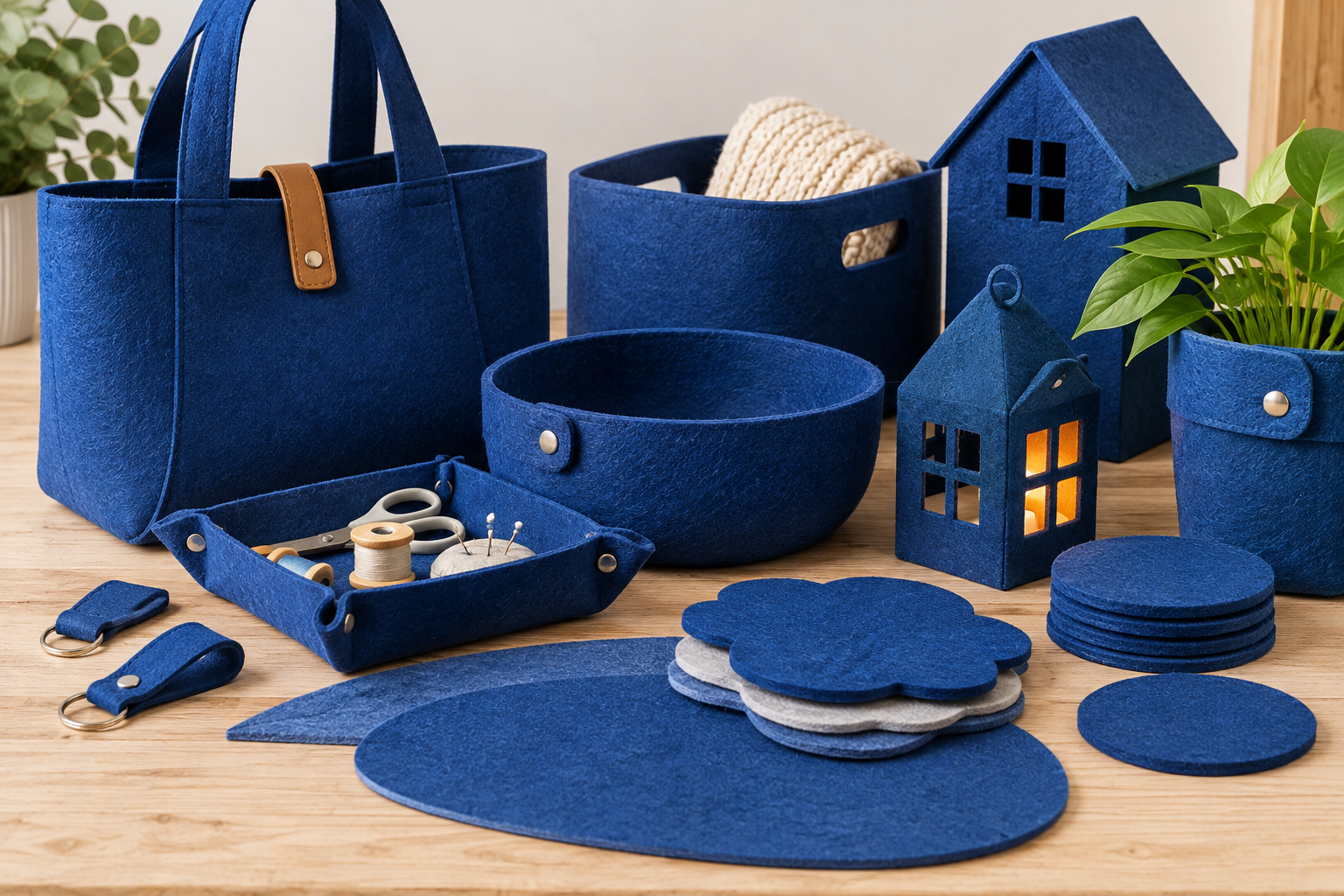 Fieltro Lana Termoformable Evening Azul | Kuki Fabrics — imagen 2